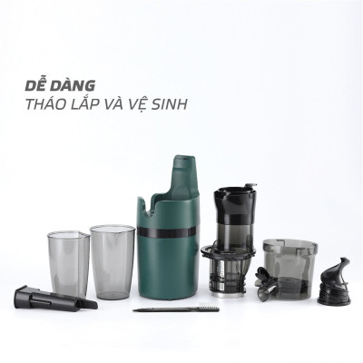 Máy Ép Chậm Trái Cây Goldsun GFJ4500 Nguyên Quả Kiệt Bã Lên Đến 98% Công Suất 200W - Hàng chính hãng