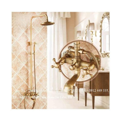 Sen cây nóng lạnh tắm đứng đồng tân cổ điển nhập khẩu GROVES 7963 (ĐẸP SANG TRỌNG)
