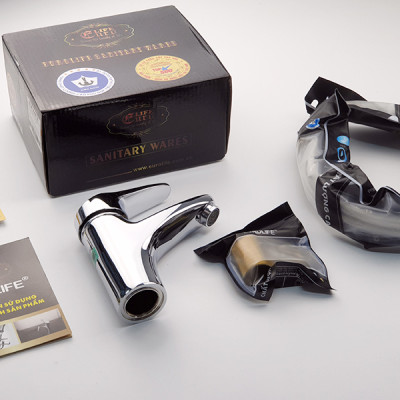 Vòi lavabo nóng lạnh Eurolife EL-6002 (Trắng bạc)