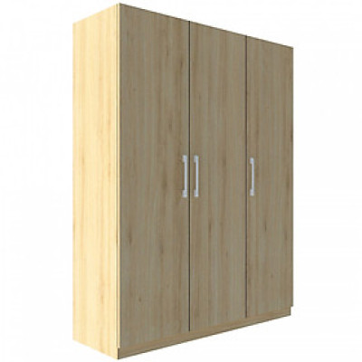 Tủ quần áo gỗ MDF Tundo 3 cánh màu sồi 140 x 55 x 200cm