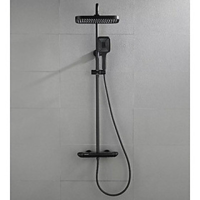 Cây sen tắm nóng lạnh khóa Thermostatic an toàn cho người già và trẻ nhỏ Eurolife EL-SC919 ( Đen)