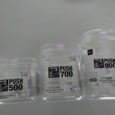 Hộp thực phẩm nắp kín đóng mở dễ dàng Push Pot hàng chuẩn Made in Japan