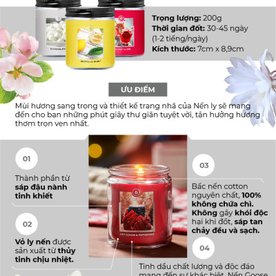 Nến ly Goose Creek (200g) - Hibiscus Fruit Punch