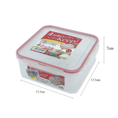 Combo 2 hộp nhựa trong đựng thực phẩm hình vuông - Hàng nội địa Nhật Bản