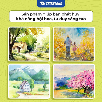 Màu nước nén Thiên Long 12/18/24 màu Colokit Solid Water Color - Màu nén mịn, dễ pha màu, đạt chuẩn châu Âu, tặng kèm cọ