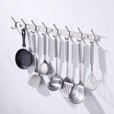 Thanh treo quần áo 8 chấu inox 304 mẫu khoan Hobby Home Decor 8TV137