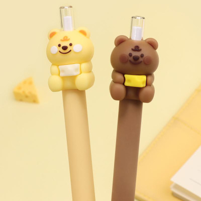 Bút Chì Bấm Bear Cheese - Kuki KK-7489-MD-TK - Màu Nâu