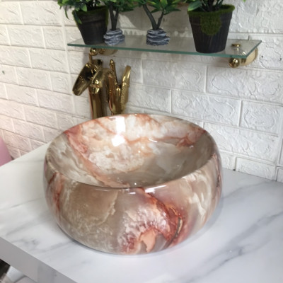 CHẬU RỬA MẶT, LAVABO ĐẶT BÀN NGỌC BÍCH NHẬP KHẨU CAO CẤP CHÍNH HÃNG GROVES NT1