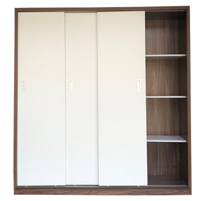 Tủ quần áo gỗ MDF Tundo cửa lùa cánh trắng 200 x 55 x 200cm