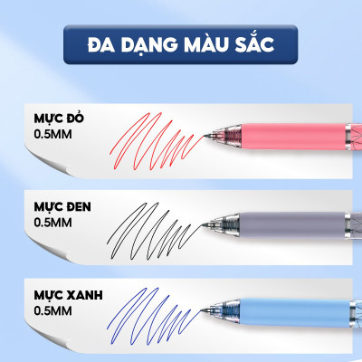 Bút Gel Quick Dry 0.5 mm - Thiên Long GEL-033 - Mực Xanh