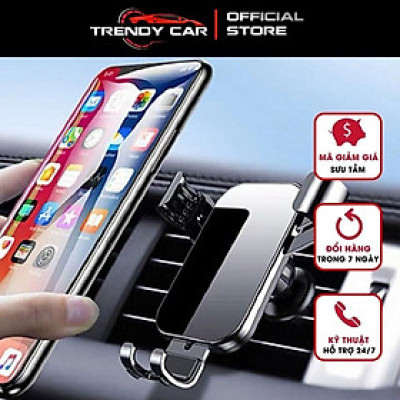 Giá đỡ điện thoại trên ô tô kẹp gắn cửa khe gió điều hoà xoay 360 độ vân cacbon tinh tế nhỏ gọn cho xe Toyota vios 2017