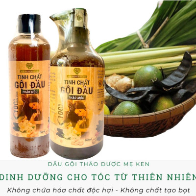 Tinh Chất Gội Đầu Thảo Mộc MẸ KEN 500ml Kích thích mọc tóc, giảm gãy rụng, giảm gàu, giảm nấm ngứa - tặng kèm 1 khăn tắm