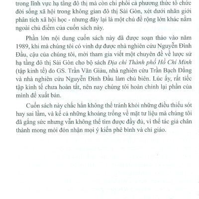 Hạ Tầng Đô Thị Sài Gòn Buổi Đầu (Tái bản có chỉnh sửa, bổ sung)