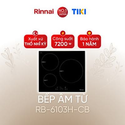 Bếp từ Rinnai RB-6103H-CB mặt kính Schott 7200W