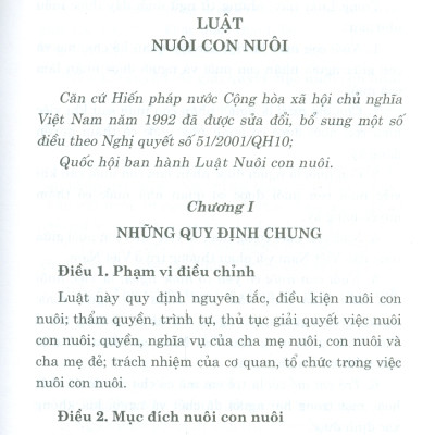 Luật Nuôi Con Nuôi Năm 2010