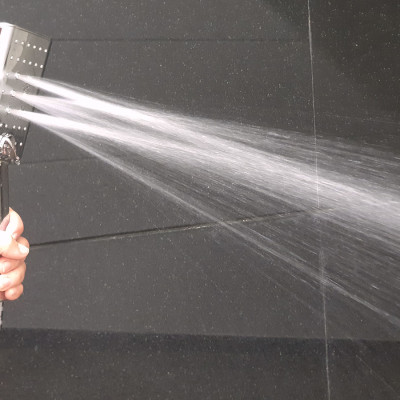 Tay sen vuông 3 chế độ chảy nhựa ABS mạ Chrome sáng bóng Eurolife EL-H201 (Trắng bạc)