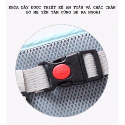 Đai đi xe máy cho bé phản quang, thoáng khí sử dụng khóa 2 cấp bền chắc, chống bui bẩn An Toàn Dây Yếm Chở Trẻ Em Ngồi Trước Sau Cho Bé Trai Gái