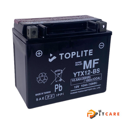 Ắc Quy Toplite 12V 10Ah YTX12-BS Chính Hãng Bảo Hành 6 Tháng