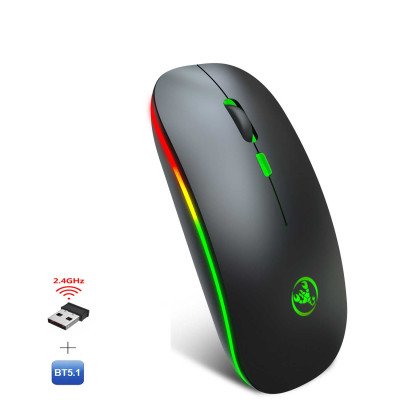 Chuột không dây Bluetooth, chuột không dây usb 2.4Hz HXSJ T18 - Hàng chính hãng
