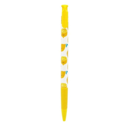 Bút Bi 0.5mm Đầu Bấm ,Thân Có Hình M&G 82776 - Vàng