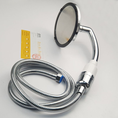 Bộ tay dây sen siêu tăng áp mặt tròn lõi lọc Vitamin C Eurolife EL-146SH (Trắng bạc)