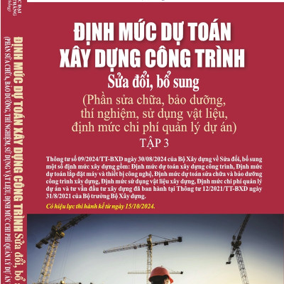 Combo 3 cuốn Định Mức Dự Toán Xây Dựng Công Trình Năm 2024