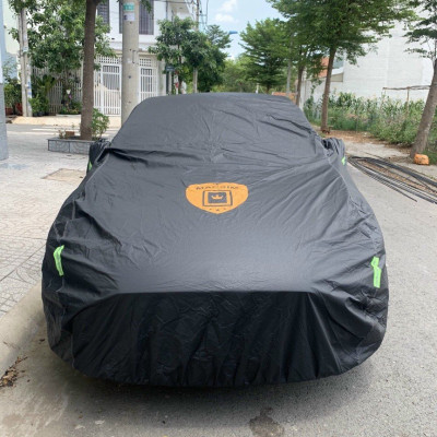 Bạt phủ ô tô Volkswagen Teramont 7 chỗ chất liệu Polyester - màu đen cao cấp MACSIM màu đen - sử dụng trong nhà và ngoài trời
