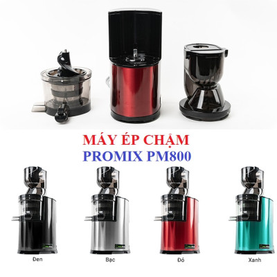 Máy ép chậm Promix PM-800 - 400W Màu Đỏ - Hàng Chính Hãng, Bảo Hành Toàn Quốc