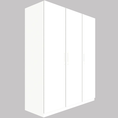 Tủ quần áo gỗ MDF Tundo 2 cánh 2 ngăn kéo màu trắng 120 x 55 x 200cm