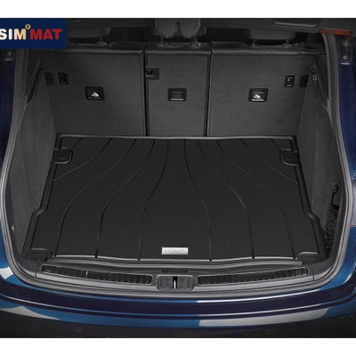 Thảm lót cốp xe ô tô Porsche Cayenne 2018+ nhãn hiệu Macsim 3W chất liệu TPE cao cấp màu đen