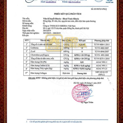 Thực phẩm bảo vệ sức khỏe Viên Bổ Huyết Siberia - Hộp 30 viên