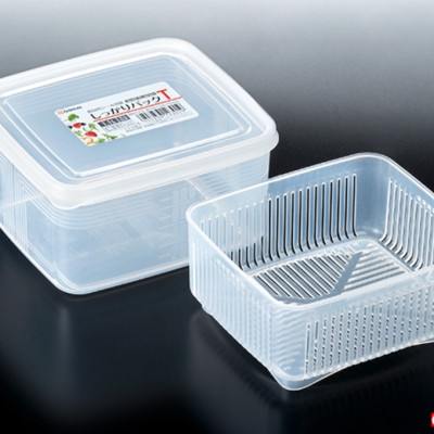 Bộ 02 chiếc hộp đựng thực phẩm 2 lớp Nakaya 1100ml hàng nội địa Nhật Bản (Made in Japan)