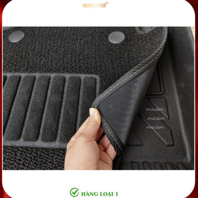 Thảm lót sàn ô tô 2 lớp cao cấp dành cho xe TOYOTA PRADO 2010+ (sd) nhãn hiệu Macsim chất liệu TPE màu đen