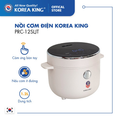 PRC-12SLJT_B Nồi cơm điện Korea King (có chức năng tách đường, dung tích 1.2L, công suất 400 W, mặt kính đen)-Hàng chính hãng