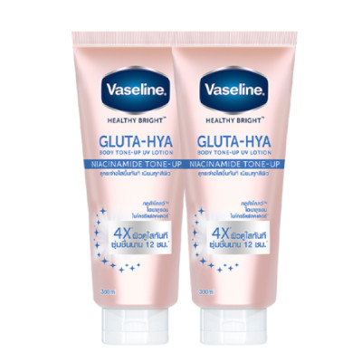 Combo 2 Vaseline Gluta-Hya Dưỡng Thể Nâng Tông Tức Thì Gấp 4x 300ML/tuýp