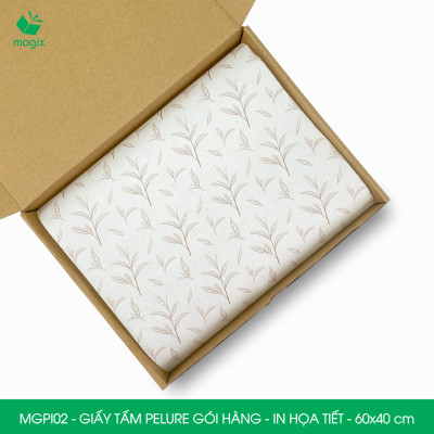 MGPI02 - Combo 100 tấm giấy Pelure gói hàng in họa tiết - 60x40 cm