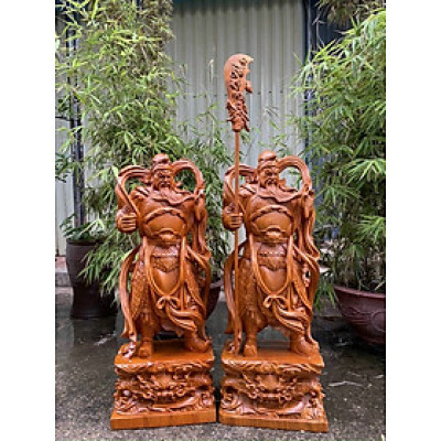 Tượng quan công bằng gỗ hương kt cao 20