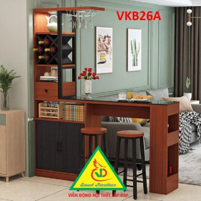 Quầy bar mini kết hợp tủ rượu VKB26A ( không kèm ghế) - Nội thất lắp ráp Viendong Adv