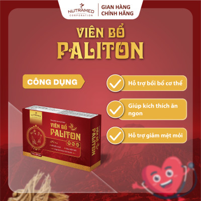 Viên uống Paliton hỗ trợ bổ huyết, giúp ăn ngon, bồi bổ cơ thể (30 viên) - Nutramed