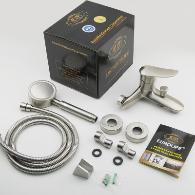 Bộ vòi sen nóng lạnh Inox SUS 304 Eurolife EL-ORCHID 01-1 (Trắng vàng)