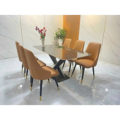 Bộ bàn ăn mặt đá nhập khẩu sang trọng, hiện đại CTL08 Tundo nhiều lựa chọn