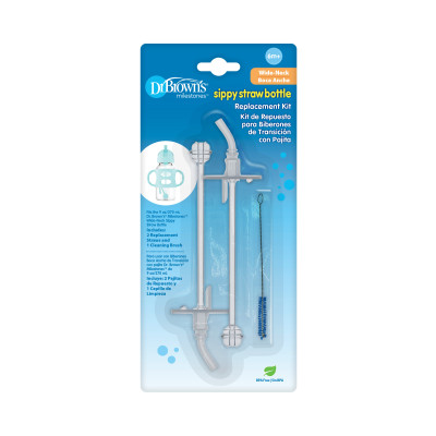 [ WR211 - Cổ rộng ] Bộ 2 Ống hút silicone thay thế cho bình sữa chuyển tiếp cổ rộng 270ml của Dr.Brown