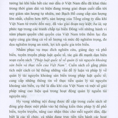 Pháp Luật Quốc Tế Về Quản Lý Tài Nguyên Khoáng Sản Biển Và Thực Tiễn Của Việt Nam