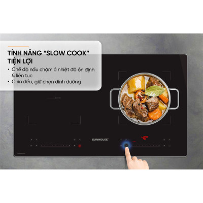 Bếp đôi điện từ Sunhouse SHB82032-EC - Hàng chính hãng