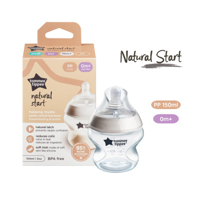 COMBO 2 Bình Sữa Ty Siêu Mềm Tự Nhiên Tommee Tippee Natural Start 150ml & 260ml