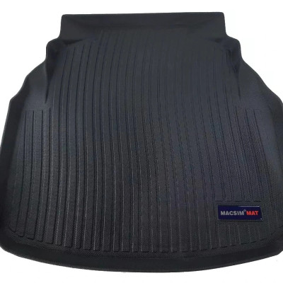 Thảm lót cốp xe ô tô Mercedes C-class 2008-2014 nhãn hiệu Macsim chất liệu TPV cao cấp màu đen (018)