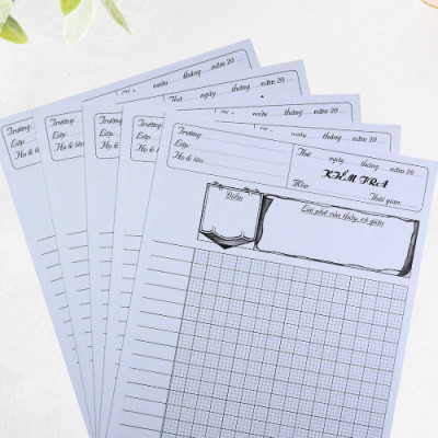 Giấy kiểm tra 4 ô ly viết êm không lem, giấy trắng dày kẻ ô rõ ràng hình vẽ tay mới lạ, kích thước 15.5 x 20.5 cm bộ 36 tờ GKTL102-03 Green Art - Hàng chính hãng