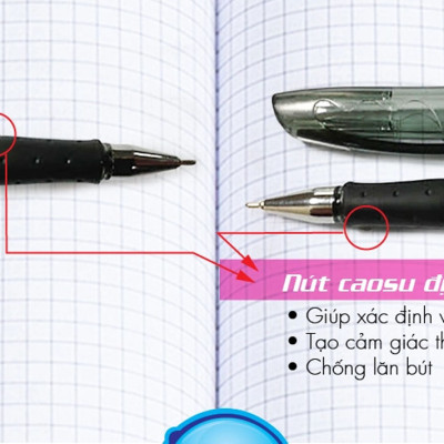 Combo bút bi STABILO Bille 508N F/XF - Bộ 4 bút (2 xanh+ đỏ+ đen), 0.7mm + Ruột bút (BP508NF-C4R)