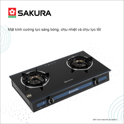 Bếp Gas Dương Mặt Kính SAKURA SA-990HG - Hàng Chính Hãng