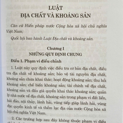 Luật Địa Chất và Khoáng Sản năm 2024